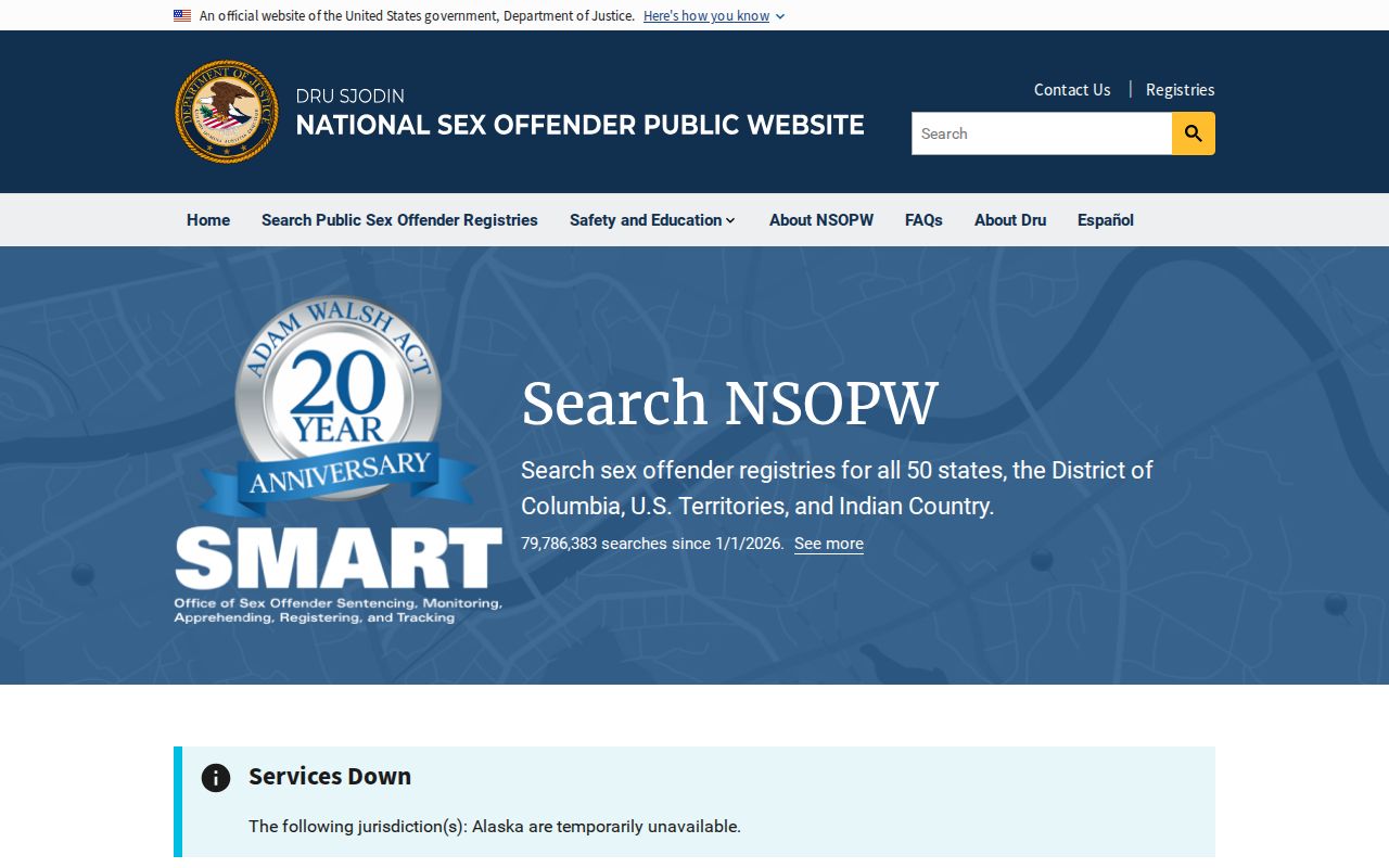Sacramento County sex offender search national NSOPW portal