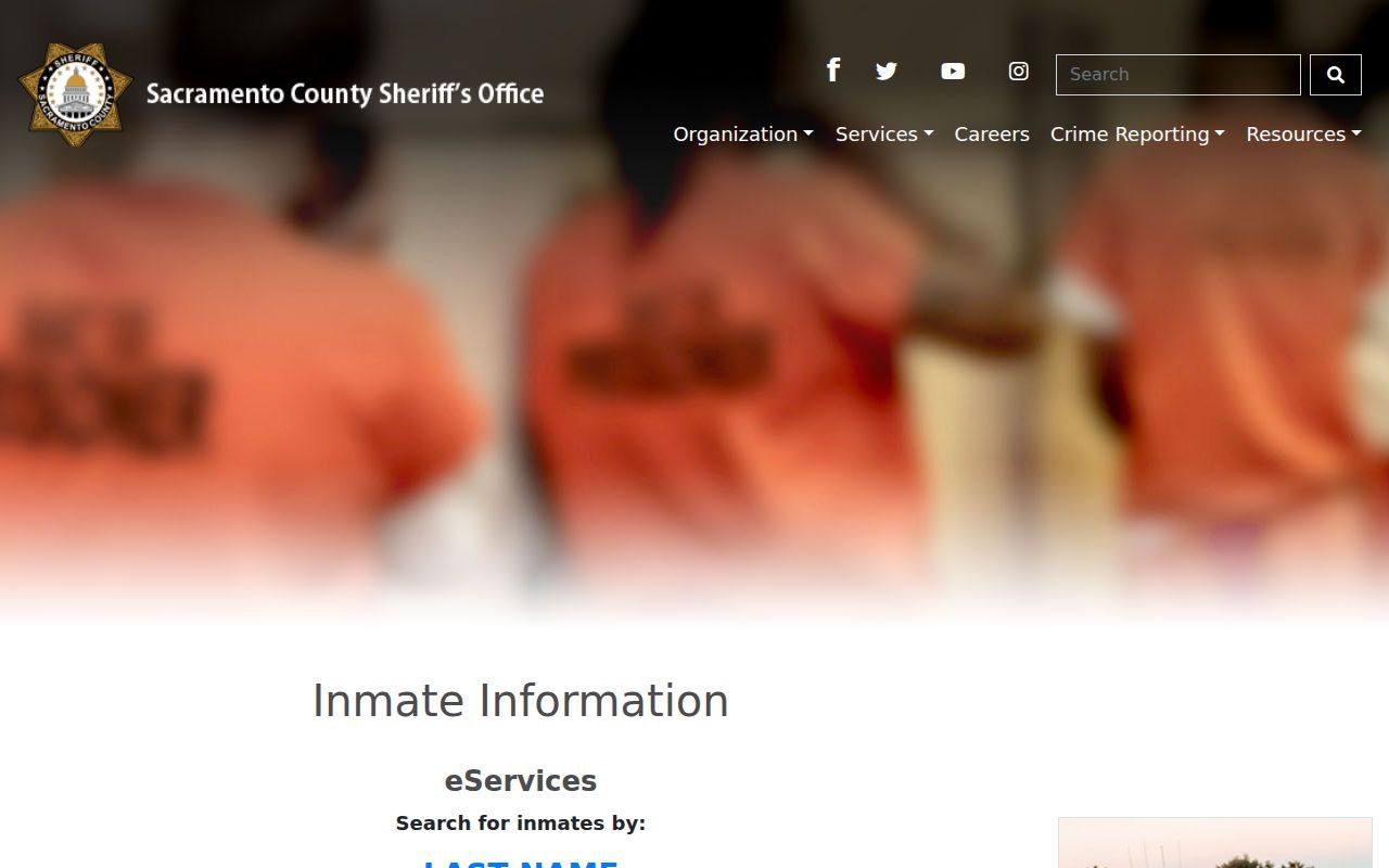 Sacramento County arrest lookup last name access limits